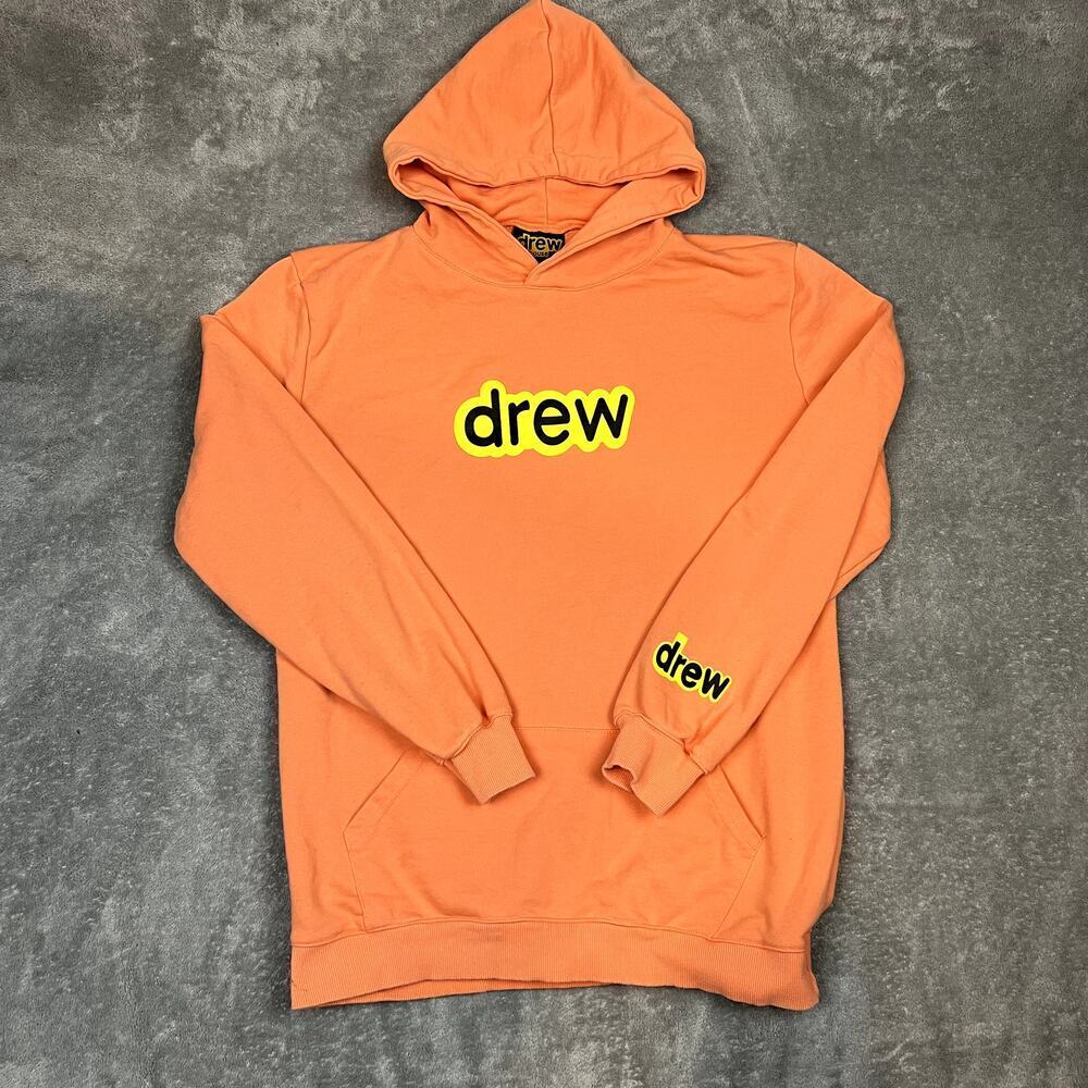 Drew House Secret Hoodie‎ Sweatshirt Mens L Orange Justin Bieber